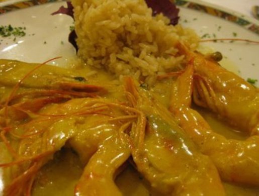 Gamberi al curry verde thay (Tailandia)